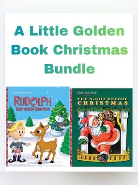 🎄 A Little Golden Books Christmas Holiday Bundle x2 – Hardcover 🎄